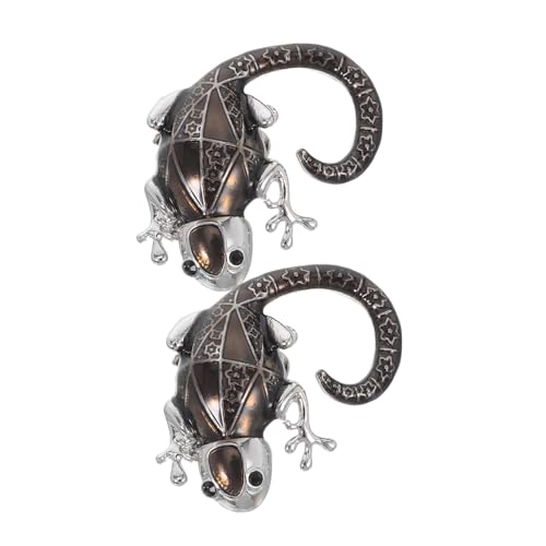 AKOOSY Metall Schuhclips Gecko Design Abnehmbar Langlebig Modisch für Damen High Heels Party Hochzeit Schuhschmuck Individuell Vielseitig Robust von AKOOSY