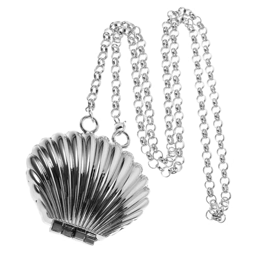 AKOOSY Mini Crossbody Bag Damen Umhängetasche mit Metallkette Muschelform Kleine Dekorative Tasche Elegant und Praktisch für Alltag und von AKOOSY