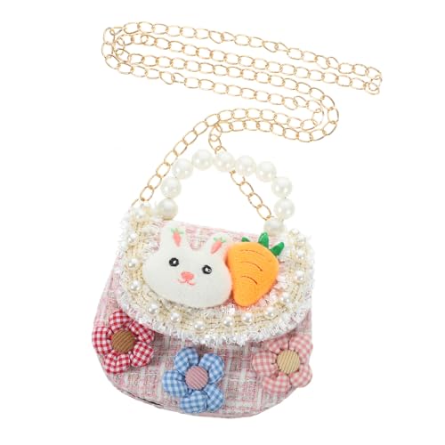 AKOOSY Mini Crossbody Bag für Mädchen Niedliche Blumentasche Tragbare Kleine Schultertasche in Karottenpink Leicht Zugänglich Modisch und Praktisch für Alltag und von AKOOSY