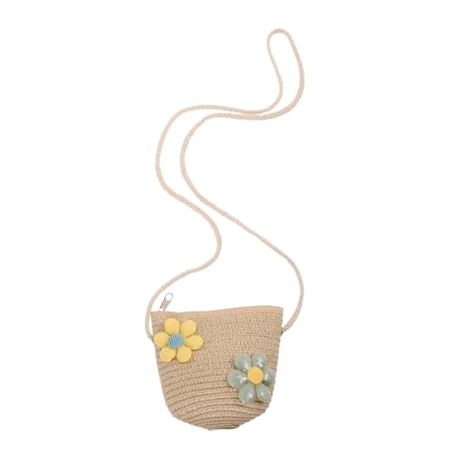 AKOOSY Mini-Strandtasche Aus Gewebtem Material Für Mädchen Leicht Und Tragbar Als Umhängetasche Oder Schultertasche Geeignet Mit Niedlichem Design Und Einfach Zu Reinigendem Material von AKOOSY