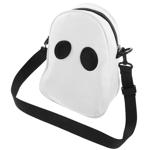 AKOOSY Moderne Damen Umhängetasche Weiß Schultertasche mit Verstellbarem Riemen Viel Stauraum und Multifach Fächer Student Schultertasche Lässige Handtasche für Schule Alltag von AKOOSY