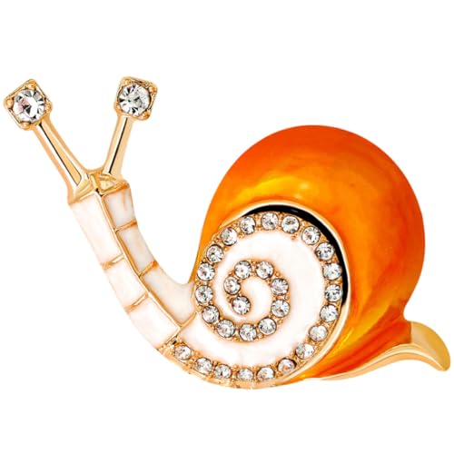 AKOOSY Modische Schnecken brosche aus Langlebiger Legierung Leichte Anstecknadel für Kleidung Rucksack und Mützen Kreative Kostüm dekoration in Orange Vielseitiges Accessoire für Damen von AKOOSY