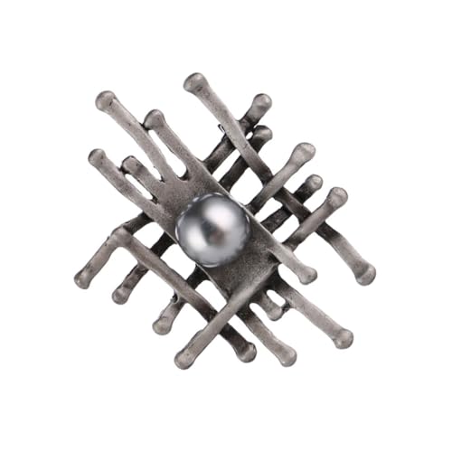 AKOOSY Modischer Perlenbrosche Netzdesign für Frauen Geometrische Brosche Vielseitig Einsetzbar für Hochzeitskleider Taschen Kleidung Hüte Schals von AKOOSY