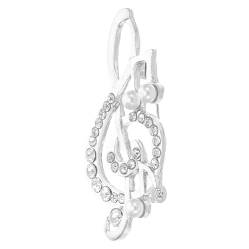AKOOSY Musiknote Brosche mit Perle Dekorative Anstecknadel für Damen Stilvoller Lapel Pin für Kleidung Geschenkidee zu Weihnachten Geburtstag und Besonderen Anlässen von AKOOSY