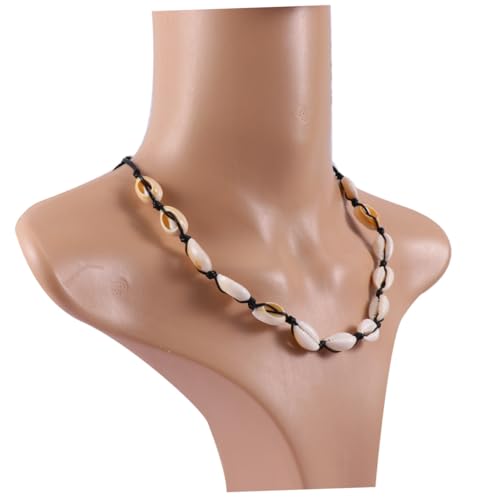 AKOOSY Natürliche Muschel Halskette Damen Anhänger Schwarz Leicht Elegant Strand Schmuck für Party Alltag von AKOOSY