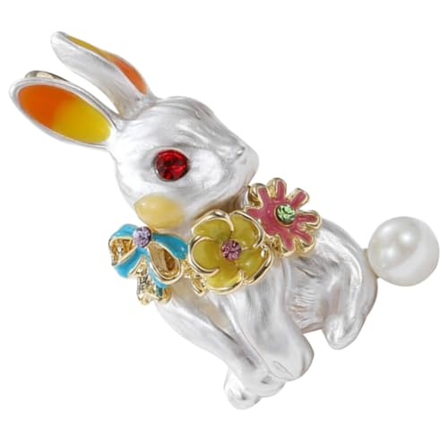AKOOSY Niedliche Kaninchenbrosche aus Feiner Anstecknadel für Damen Eleganter Lapel Pin für Neujahr Perfektes für Geburtstag und Feiertage von AKOOSY