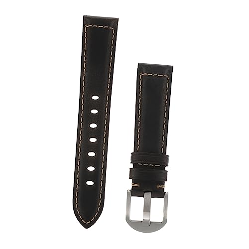 AKOOSY Ölwachs Rindsleder Uhrenarmband Verstellbares Lederband mit Schwarzem Stahlverschluss Komfortables und Universelles Armband für Damen und Herren Geeignet für Sport Alltag und AKOOSY Ölwachs Rindsleder Uhrenarmband Verstellbares Lederband mit Schwarzem Stahlverschluss Komfortables und Universelles Armband für Damen und Herren Geeignet für Sport Alltag und von AKOOSY