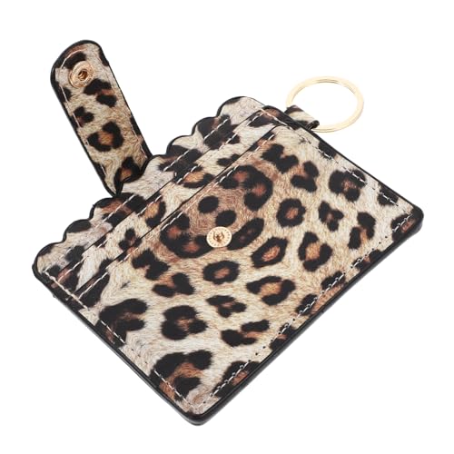 AKOOSY PU Damen Kartenetui Leopard Muster Kompakt Kreditkartenetui Mehrere Karten Organizer Kleine Geldbörse für Frauen Minimalistisch von AKOOSY