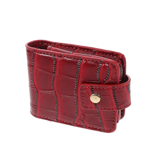 AKOOSY PU Kunstleder Lippenstift Organizer mit Spiegel Tragbares Reise Kosmetik Täschchen Leichtes Strapazierfähiges Make up Aufbewahrungsbox von AKOOSY