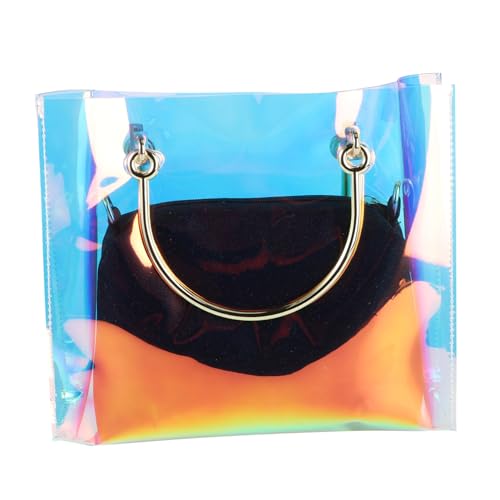 AKOOSY PVC Transparente Tote Bag Damen Schultertasche mit Kette Umhängetasche Crossbody Handtasche für Alltag Reisen Shopping Geschenk AKOOSY PVC Transparente Tote Bag Damen Schultertasche mit Kette Umhängetasche Crossbody Handtasche für Alltag Reisen Shopping Geschenk von AKOOSY