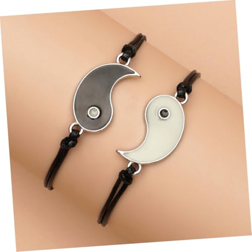 AKOOSY Paararmbänder Verstellbar Nachtleuchtend Freundschaftsarmband für Langstreckenbeziehung Geschenk Valentinstag Geburtstag von AKOOSY