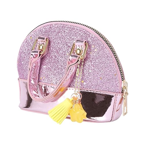 AKOOSY Schultertasche Mit Glitzerpailletten Für Kleine Mädchen Kleine Elegante Tasche Als Tanztasche Schultasche Einkaufstasche Rosa von AKOOSY