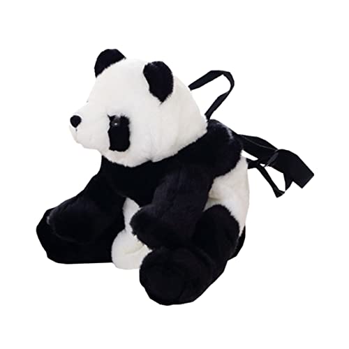 AKOOSY Panda Plüsch Rucksack Für Junge Mädchen Großer Aufbewahrungstasche Mit Metall-reißverschluss Simuliertes Spielzeug- -Organizer von AKOOSY