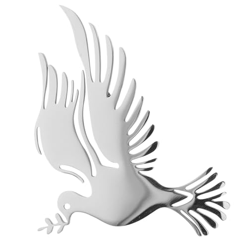 AKOOSY Peace Dove Brooch Pin Eleganter Langlebiger Anstecker aus Robustem Metall Kompakter Sicher Befestigter Friedensvogel für Hemden Jacken und Festliche Anlässe von AKOOSY