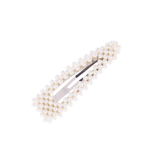 AKOOSY Pearl Hair Clip Wassertröpfchen Form Stilvolle Haarklammer Damen Haarschmuck für Alltag und Hochzeit Weiß von AKOOSY
