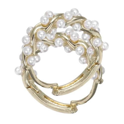 AKOOSY Perlen Creolen mit Weinranken Design Unregelmäßige Damenohrringe Ohrschmuck Vielseitig Kombinierbar für Party Alltag und Festliche Anlässe Goldfarben von AKOOSY