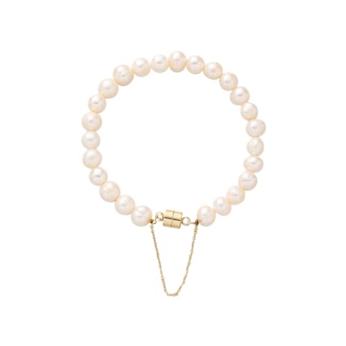 AKOOSY Perlenarmband Damen Rundes Design Elegantes Süßwasserperlen Armband für Freundinnen Mutter Tochter Alltag und Party Schmuck von AKOOSY