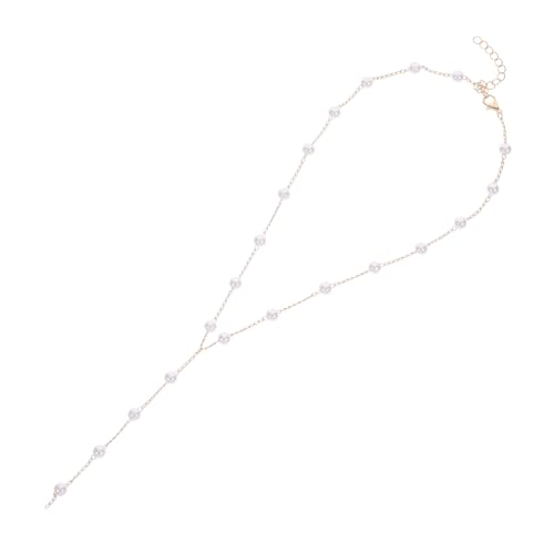 AKOOSY Perlenkette für Damen Goldfarben Imitation Perlen Schmuck Halskette Elegant Weiche Textur Formbeständig Vielseitig für Alltag und Party Geschenkidee für Frauen und Mädchen von AKOOSY