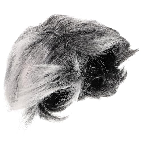 AKOOSY Perücke Kopfbedeckung Erwachsene Dame alt Kostüm Cosplay Perücken für Frauen Halloween Zubehör graue kurze perücke von AKOOSY