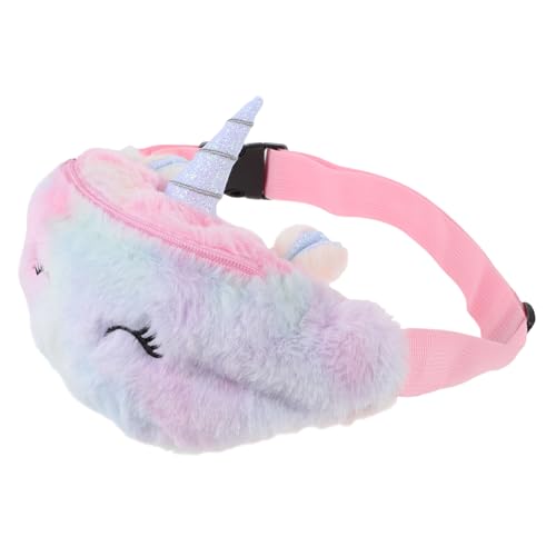 AKOOSY Plüsch Bauchtasche Damen Hüfttasche Kuschelig Modeaccessoire Bunte Farben Stylisch Freizeit Mädchen Tasche von AKOOSY