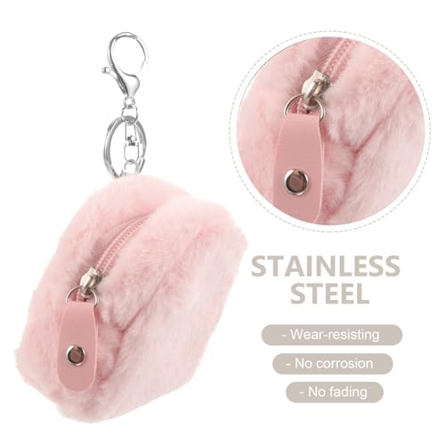 AKOOSY Plüsch Geldbörse Mädchen Mini Geldbeutel Plüsch Schlüsselanhänger Weiches Material Trendige Kleine Tasche Für Münzen Ohrhörer Schlüssel Teenager Geschenk von AKOOSY