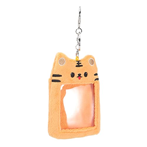 AKOOSY Plüsch Kartenetui mit Schlüsselanhänger Cartoon Ausweishalter für Buskarten und Fotokarten Sichtbare Schutzhülle aus Weichem Material Geeignet für Schüler und Erwachsene von AKOOSY