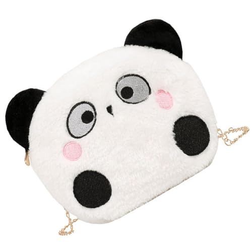 AKOOSY Plüsch Panda Umhängetasche Damen Kuschelige Crossbody Tasche Freizeit All Match Schultertasche Weiches Material Alltag Reise Party Shopping von AKOOSY