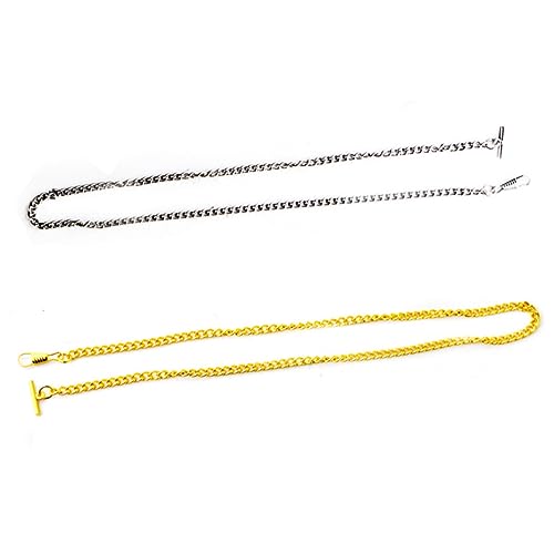 AKOOSY Pocket Watch Chain Für Jeans Retro Style Kette Silber Als Uhrenträger Und Schlüsselanhänger Strapazierfähiges Metall Elegante Dekoration Für Herren Und Damen von AKOOSY