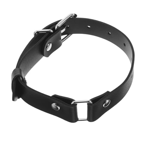 AKOOSY Punk PU Armband Verstellbar Weiches Armlet Modeaccessoire für Damen und Herren Vielseitig Kombinierbar Schwarz von AKOOSY