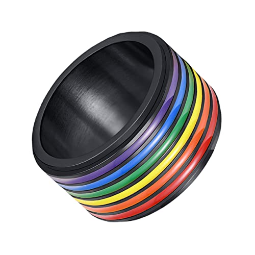 AKOOSY Regenbogenfarbener Ring Zarter Ring Regenbogenring Ringschmuck Regenbogen-fingerring Persönlichkeit Homosexuell Schmuck Rostfreier Stahl Colorful AKOOSY Regenbogenfarbener Ring Zarter Ring Regenbogenring Ringschmuck Regenbogen-fingerring Persönlichkeit Homosexuell Schmuck Rostfreier Stahl Colorful von AKOOSY
