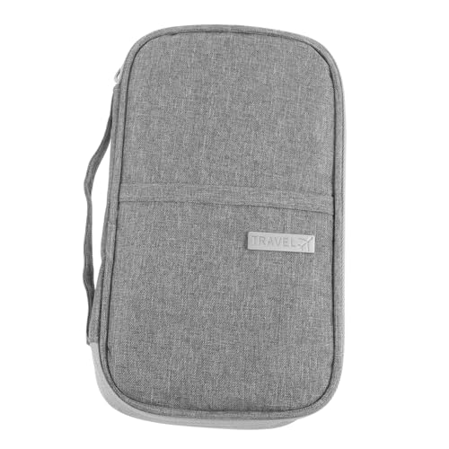 AKOOSY Reisedokumenten Organizer Reisepasshülle Tragbar mit Großem Fassungsvermögen für Damen und Herren Dokumententasche für Reisen Schule Alltag von AKOOSY