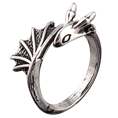 AKOOSY Drachenring Aus Titanstahl Öffnungsring Für Männer Fingerringe Personalisierter Schmuck Für Festivalpartys Und Alltagskleidung von AKOOSY