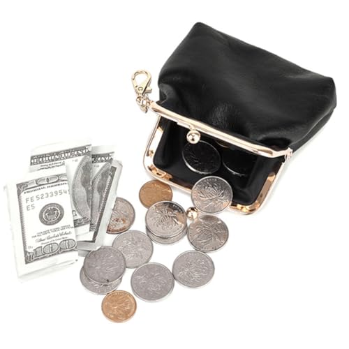 AKOOSY Rindsleder-geldbörse Für Damen Münztasche Aufbewahrungstasche Für Kopfhörer Und Kleine Gegenstände Robustes Material Praktischer Ring Für Bequemes Tragen von AKOOSY