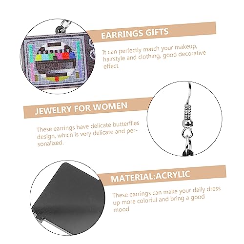 AKOOSY Retro Jahre Fernseher Ohrringe Damen Kreative Statement Ohrhänger Hautfreundlich Modisch Lustig Passend für Verschiedene Outfits und Frisuren AKOOSY Retro Jahre Fernseher Ohrringe Damen Kreative Statement Ohrhänger Hautfreundlich Modisch Lustig Passend für Verschiedene Outfits und Frisuren von AKOOSY