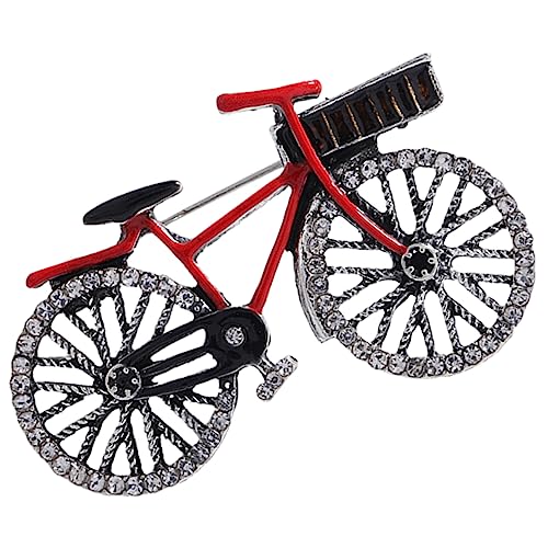 AKOOSY Rhinestone Brosche Fahrrad Vintage Metall Anstecknadel Damen Schmuck Modisch Elegant für Kleidung Taschen Party Zubehör von AKOOSY