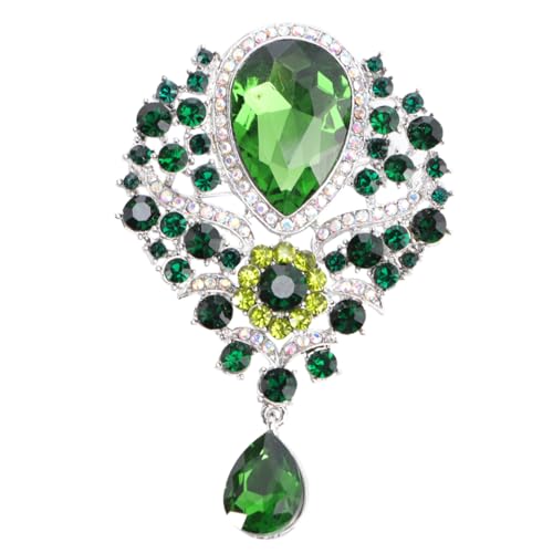 AKOOSY Rhinestone Brosche Legierung und Funkelnde Hängende Dekorationsbrosche für Kleidung Schals und Taschen B von AKOOSY