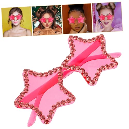 AKOOSY Rimless Stern Sonnenbrille Damen Herren Style Candy Color Uv Schutz Trendige Rahmenlose Fun Brille für Party Nachtclub Fotoshooting von AKOOSY