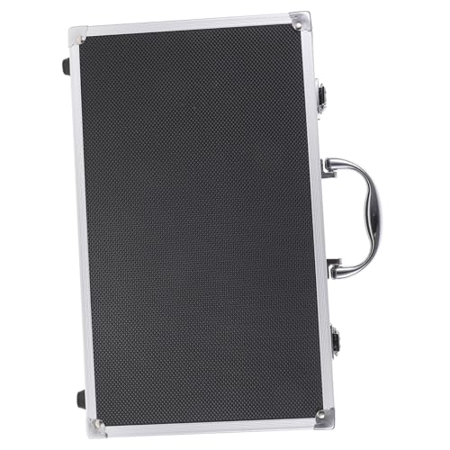 AKOOSY Robuster Mikrofonkoffer mit Tragegriff Schützender Aufbewahrungskoffer für Kabellose Handmikrofone Praktischer Organizer für Karaoke und Aufnahmeräume Fach Handsender Aluminium von AKOOSY