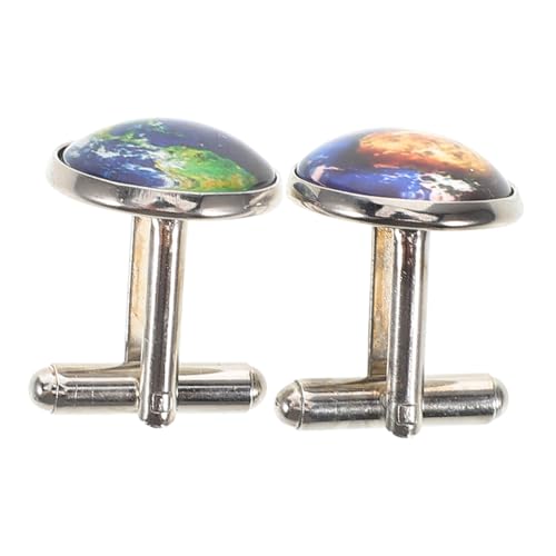 AKOOSY Runde Manschettenknöpfe Weltkarte Retro Design Herren Smoking Hemdärmel Schmuck für Formelle Anlässe Business Hochzeit von AKOOSY