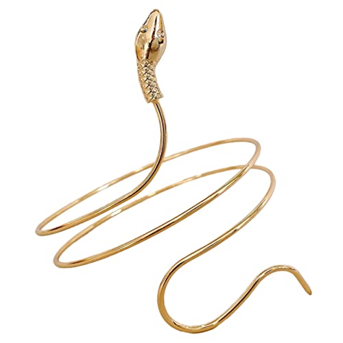 AKOOSY Oberarm Manschette Schlangen Armreif Damen Schmuck Goldfarben Kreatives Design Für Hochzeiten Und Partys von AKOOSY