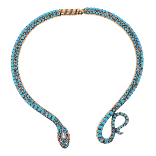 AKOOSY Schlangen Halskette aus Legierung mit Zirkonia Kurzer Minimalistischer Choker Modischer Modeschmuck für Damen Geeignet für Halloween und Besondere Anlässe Stilvolles Clavicle von AKOOSY