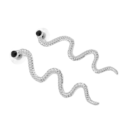 AKOOSY Schlangenform Ohrringe Damen Silber Eardrop Modisch Kreativ Lange Ohrhänger Persönlichkeit Schmuck Alltag von AKOOSY