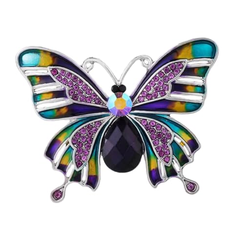 AKOOSY Strass Schmetterlings Brosche Für Damen Glitzer Nadel Accessoire Corsage Clip Für Kleidung Tasche Oder Schal Passend Zu Hochzeit Teeparty Oder Geburtstag von AKOOSY