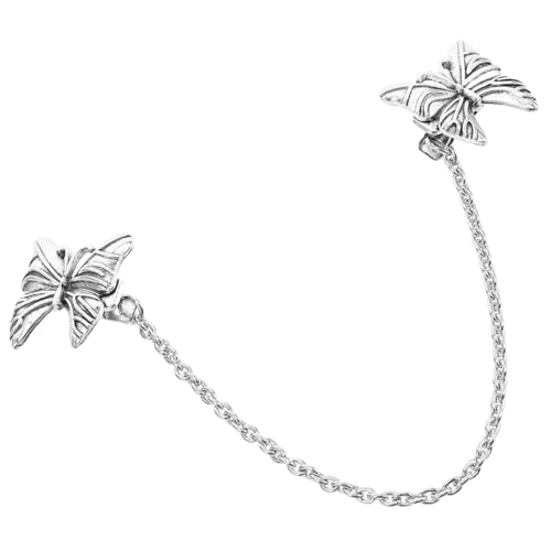 AKOOSY Schmetterling Cardigan Clip Vintage Zinklegierung Kettenclip Eleganter Kragenclip für Damen Vielseitig als Schal Blusenclip Geeignet von AKOOSY