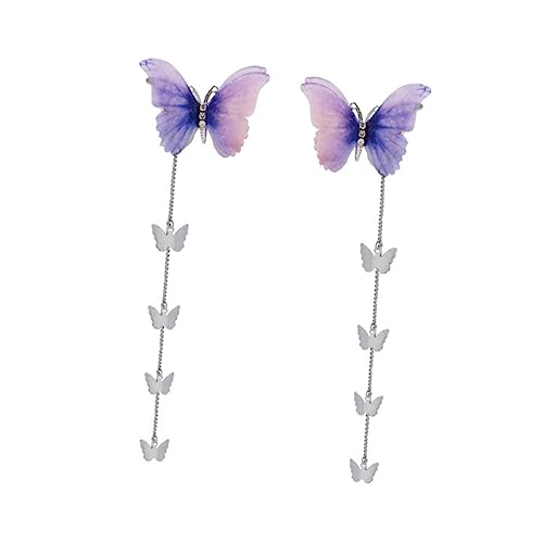 AKOOSY Schmetterling Haarspangen Langlebigem Legierungsmetall Design mit Quasten Haarklammern für Frauen Stilvolles Haarschmuck Passend zu Festlichen und Täglichen Outfits von AKOOSY