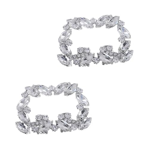 AKOOSY Schuhclips mit Strass Abnehmbare Schmuck dekoration für Damen schuhe Vielseitig für Pumps Sandalen Stiefel Modische Brautschuh accessoires in Silber von AKOOSY