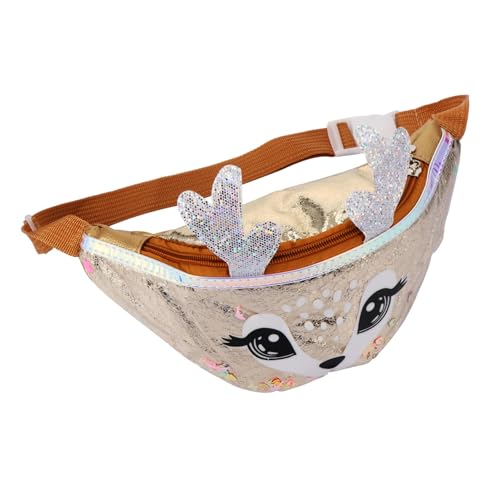 AKOOSY Schultertasche Kleine REH Form Geldbeutel Hüfttasche Modisch Niedlich Für Mädchen Mit Vielseitiger Nutzung Als Umhänge Und Bauchtasche In Gold von AKOOSY
