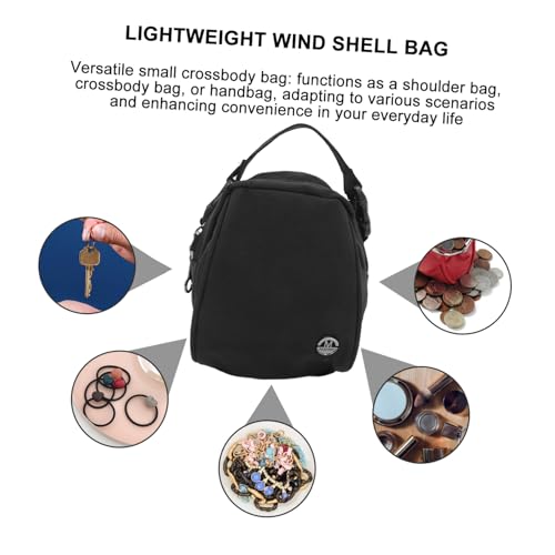 AKOOSY Schwarze Unisex Crossbody Bag Strapazierfähigem Material mit Durchdachten Fächern Leichter Schultertasche für Freizeit und Sport Modisch für Männer und Frauen Design für Handy und von AKOOSY