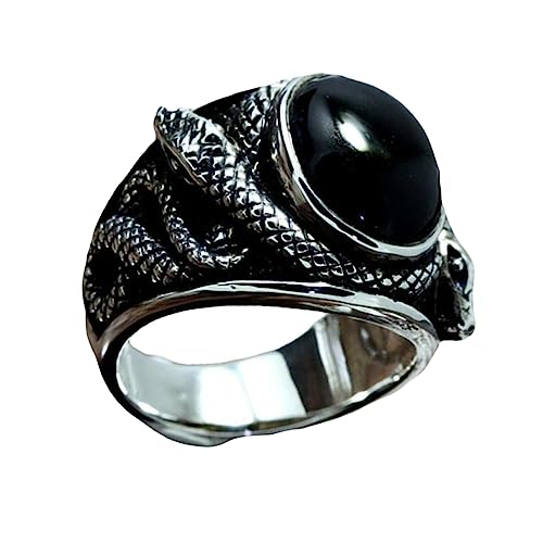 AKOOSY Schwarzer Schlangenring für Frauen Eleganter Tierischer Fingerring Langlebigem Material Mode Schmuck für Partys und Alltag Stylisches Fingerdekor von AKOOSY