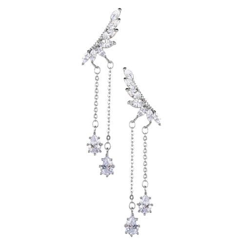 AKOOSY Flügel Ohrringe Für Frauen Mit Strasssteinen Hängende Ohrringe in Silberfarben Schmuck Für Hochzeit Und Party von AKOOSY
